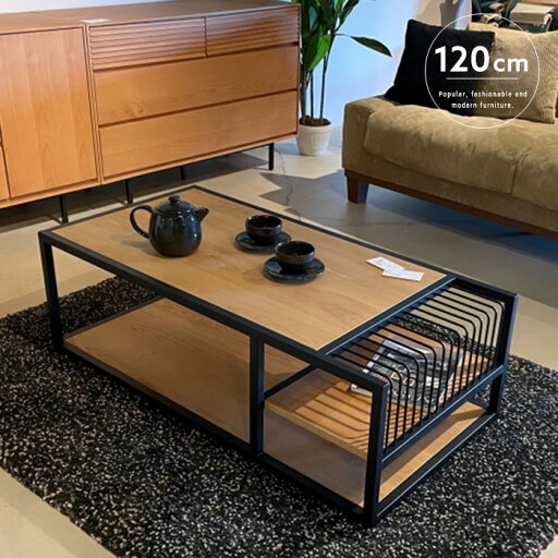 【送料無料】 センターテーブル 120cm 天然木 完成品 リビングテーブル ローテーブル マガジンラック付き 無骨 カフェテーブル コーヒーテーブル おすすめ テーブル単品 インテリア スチールフレーム モダン シンプル おしゃれ 送料無料 gkw 【送料無料】 センターテーブル 120cm 天然木 完成品 リビングテーブル ローテーブル マガジンラック付き 無骨 カフェテーブル コーヒーテーブル おすすめ テーブル単品 インテリア スチールフレーム モダン シンプル おしゃれ 送料無料 gkw