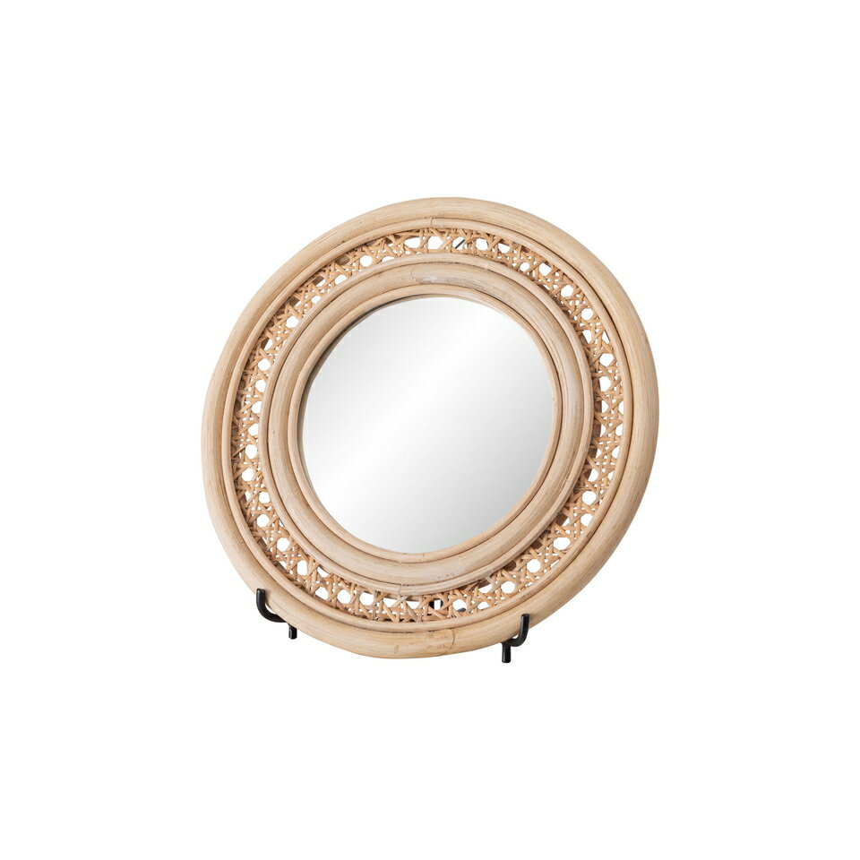 ラタンミラー スタンド付き ミラー 鏡 姿見 スタンド スタンド付き 丸型 円型 ラタン 籐 インテリア やすい ミラー 奥行き 生まれ 空間 イメージ [3]