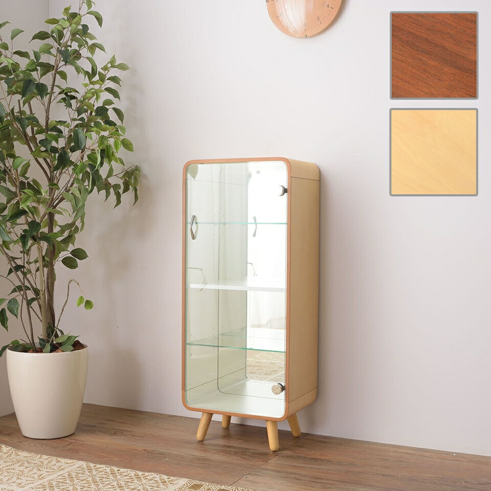 最大3000円OFFクーポン配布中 03/20(金)20:00～ コレクションシェルフL コレクションシェルフ ラック アーチ型 棚 収納 フィギュアケース ガラス ナチュラル ガーリー 北欧 木製 グッズ オタク 推し活