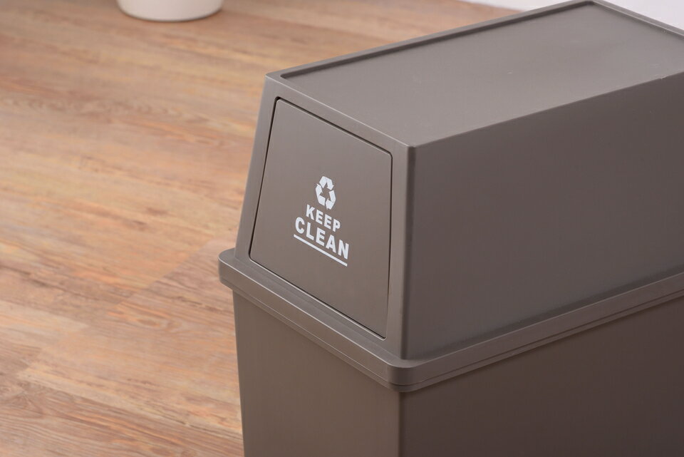 【マラソン限定 ポイント2倍】スタッキングペール45L スリム 日本製 ツヤ消し マット ゴミ箱 フラップ ゴミ 可動 前後左右 移動 キャスター 45L ダストボックス 屋外 屋内 スタッキング ごみ箱 分別ゴミ箱 キッチン フラップロック スタッキングペール [2]