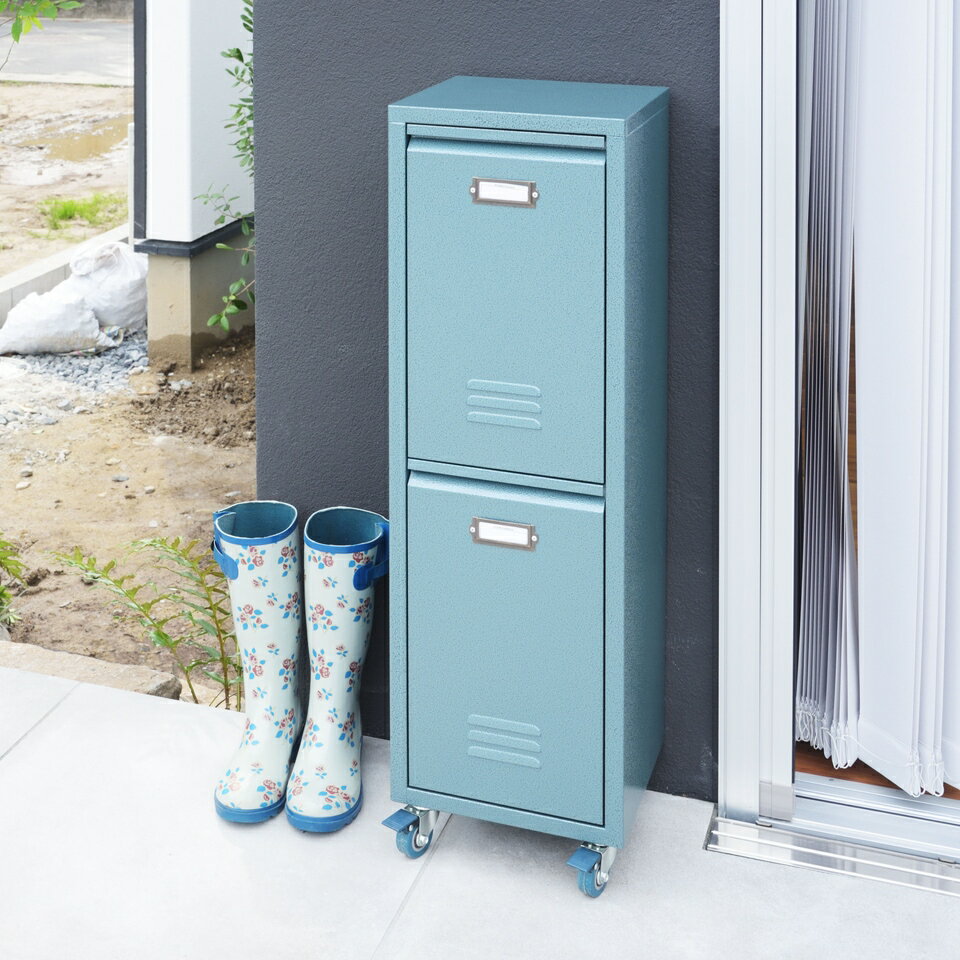 ラルド ダストボックス オフィス ロッカー ゴミ箱 ネームプレート フラップ 分別 スチール キャスター ..