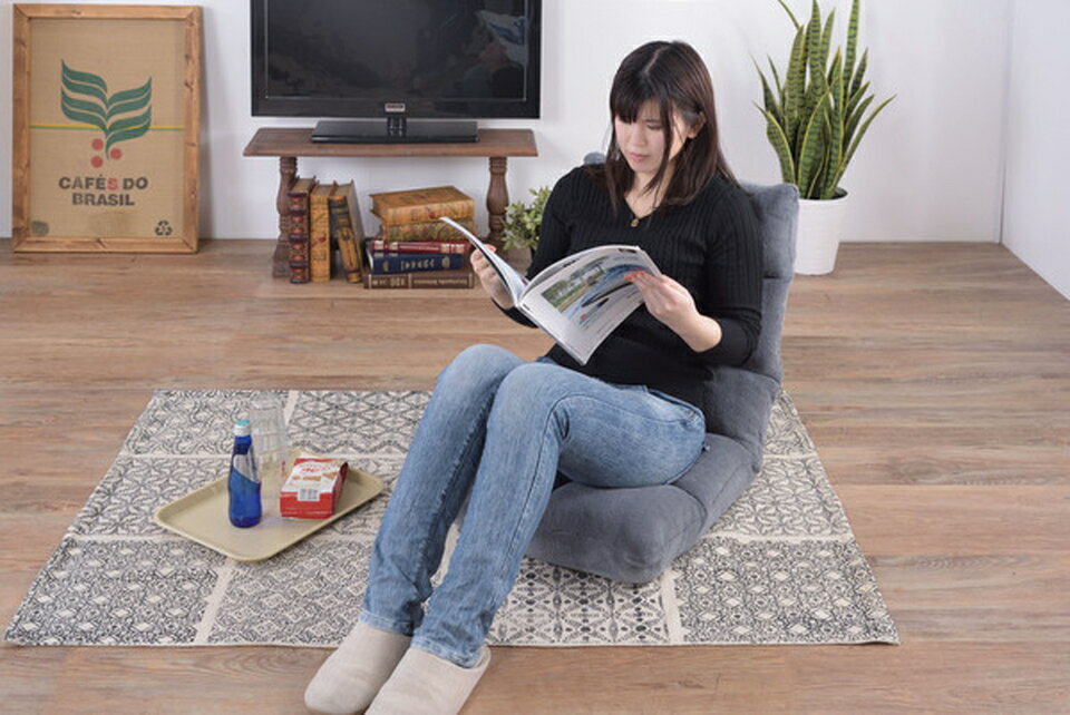 【期間限定ポイント2倍】もこもこリクライナー 座椅子 フロアチェア リクライニング ハイバック モコモコ スリム コンパクト かわいい おしゃれ 一人暮らし ボリューム ウレタン ふかふか リクライナーソファ もっちり さらさら フロアソファ グレー ブラウン