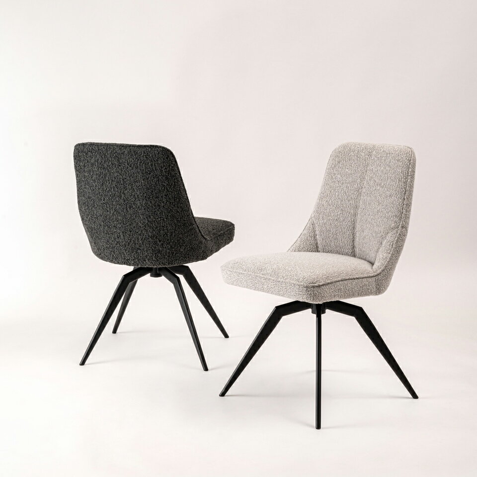 【6ヶ月保証付】 回転チェア 立体 シンプル 回転 チェア テーブル 出入り 動作 スムーズ フォルム 身体 アームチェア 展開 ダイニングチェア パーソナルチェア デスクチェア イス 椅子 チェアー 背もたれ 肘なし アームレス