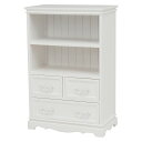【5日は ポイント2倍】 【完成品】キャビネット 幅60 ホワイト 白 高さ91 引出 飾り棚 エレガント アンティーク 白家具 姫系 収納 コンパクト おしゃ...