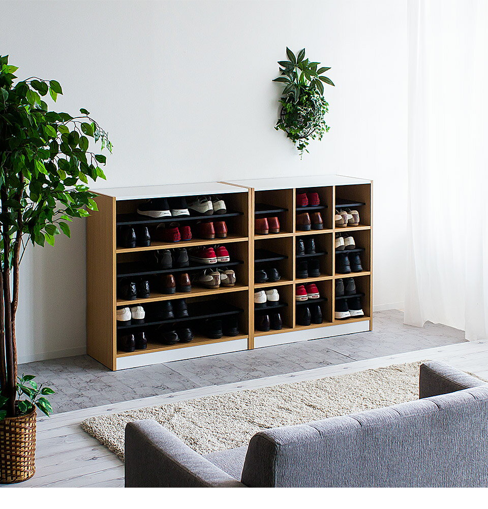 下駄箱 1列 3段 幅82 奥35 高90 業務用 靴箱 シューズラック シューズボックス リフォーム 80 90 大容量 収納 シューズ ラック 木製 ブーツ 幅80 幅90 白 おしゃれ キッズ 子供 薄型 スリム コンパクト 省 スペース 9足 18足