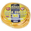 【ボーナスSALE開催中】ソフト延長コード 20m KOWA KM07-20キイロ ソフトタイプ電線の延長コードです 15A3ッ口20メートル屋内型延長コード ...