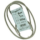 【ボーナスSALE開催中】台付ワイヤー ハダカ仕様 JSH 6X1M 固定 引張り用ワイヤーロープです 荷物の固定 引張り BFJ1031245