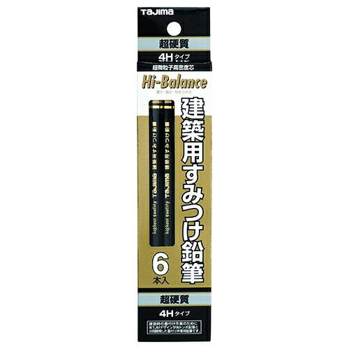 樂天商城 - 【6ヶ月保証付】すみつけ鉛筆 超硬質 4H タジマ KNE6-4H 雨、湿気に強い特殊芯です。建築用すみつけ鉛筆。 BFJ1032212