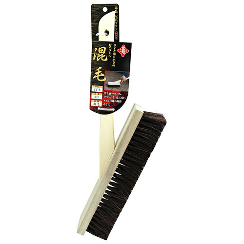 左官ブラシ 赤混毛 赤長 1チョウハン6ギョウエツキ ナイロンと馬毛のバランスの良い混毛の左官ブラシで..