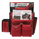 【マラソン限定 ポイント2倍】匠 仮枠大工釘袋 レッド SK11 SC-11 高強度ナイロン素材を使用した 大工さんの必需品 スミツボ コンベ ノミがさせるホルダーがついた釘袋です BFJ1033995