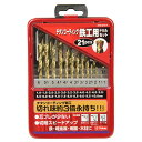【ボーナスSALE開催中】チタンドリルセット E-Value ETD-21S-T チタンコーティング加工で切れ味が約3倍長持ちします 一般鋼(鉄)への穴あけ作業...