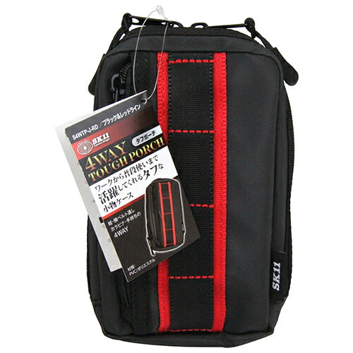 4WAYタフポーチ SK11 S4WTP-J-RD ワークから普段使いまで活躍してくれるタフな小物ケースです。携帯電話、カメラ、電動工具のバッテリーなどの収納。 BFJ1040770