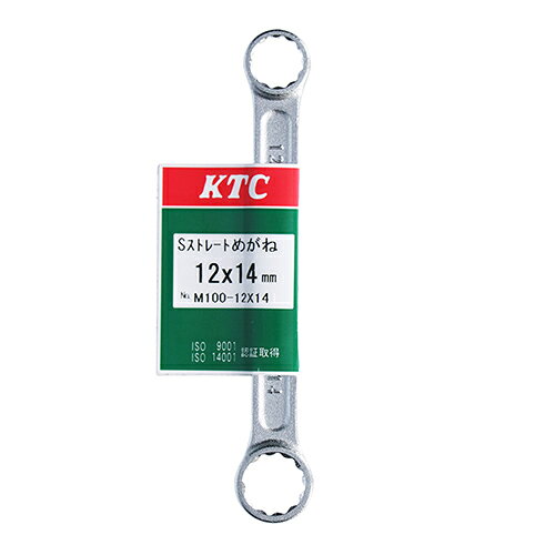 Rakuten - ストレートショートメガネ KTC M100-12X14 スパナで不安と思ったらこれ、狭い場所で使えます。六角ボルト・ナットを締め緩めする為のめがねレンチ。 BFJ1042277