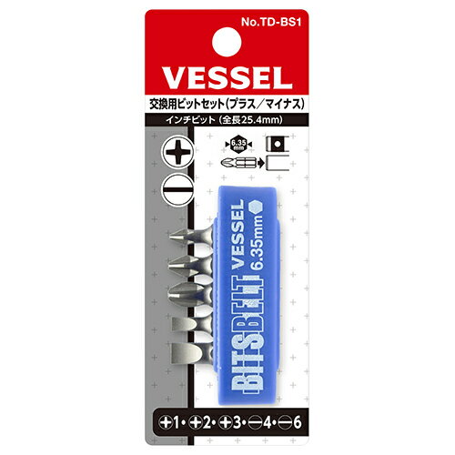 Driver Set - 交換用ビット ベッセル TD-BS1 交換用ビットセットです。交換用ビット。 BFJ1025417