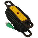 【ボーナスSALE開催中】ハンドリール アース付 黒 日動 HR-E104-B 10M 巻き取り具付きの延長コードです 屋内型アース付ハンドリール BFJ102...