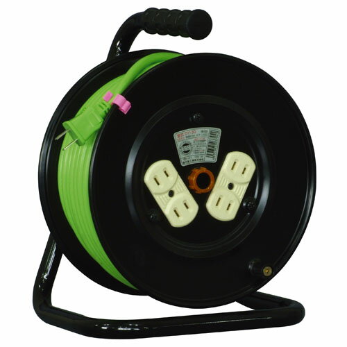 電工ドラム 15A×30m 日動 DY-30 30mタイプの電工ドラムです。屋内用100V一般型ドラム。 BFJ1026048