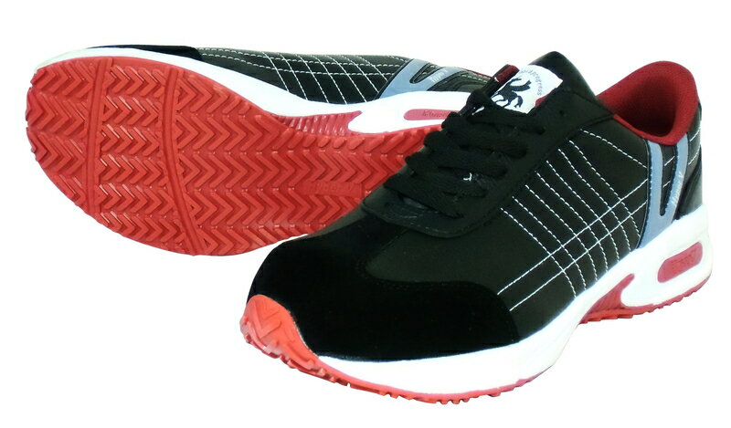 乐天商城 - ハイパーV Hyper HyperV#206 安全スニーカー黒 ブラック 安全靴 スニーカー 靴 業務用 スニーカー メンズ 作業用 作業靴 安全靴 樹脂先芯 合皮 スニーカータイプ bkt1017943