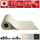 【スーパーSALE限定 割引】【日本製】ペット用 猫 滑り止め 洗える ロールカーペット ロールマット6m 長さ600 幅60 吸着 絨毯 フリーカット 滑り止め ロングタイプ 置くだけ マット無地 丸洗い 水洗い 軽量 傷防止 廊下敷き 防音 キッチンマット 使い捨て