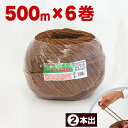 【期間限定ポイント2倍】しゅろ縄 玉巻 3mm×500m 茶 (二本出) (入数6) 6個入 6巻 ガーデニング 庭 農業 業務資材 支柱結束資材 結束 シュロ...