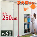 ロールスクリーン 幅60cm×高さ250cm 本棚 用 目隠し オフィス キッチン 収納 隠す 間仕切り スクリーン 模様替え 日よけ 日除け ブラインド おし...