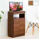 テレビ台 幅52cm 寝室 コード穴付き 収納 木製 コンパクト 収納 おしゃれ ブラウン 黄金比 ゴールデン家具 引き出し コード穴 幅木よけ TVボード 白...