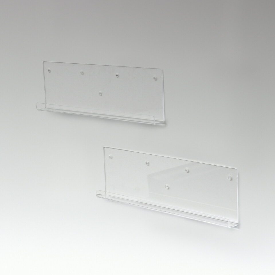 11/20(木)00:00〜最大2000円OFFクーポン配布中 アクリリック ウォールシェルフ W60浅型2個組 棚 ピン止め 賃貸 工具不要 壁掛け 飾り棚 ...