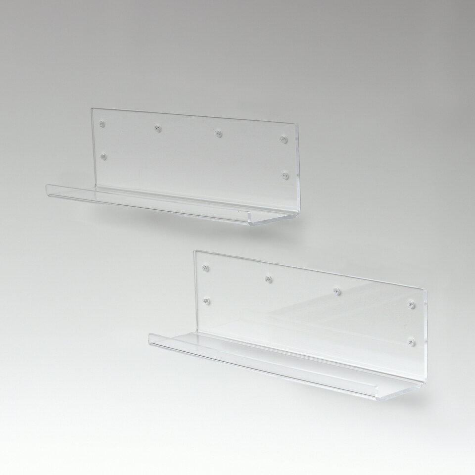 11/20(木)00:00〜最大2000円OFFクーポン配布中 アクリリック ウォールシェルフ W60深型2個組 棚 ピン止め 賃貸 工具不要 壁掛け 飾り棚 ...