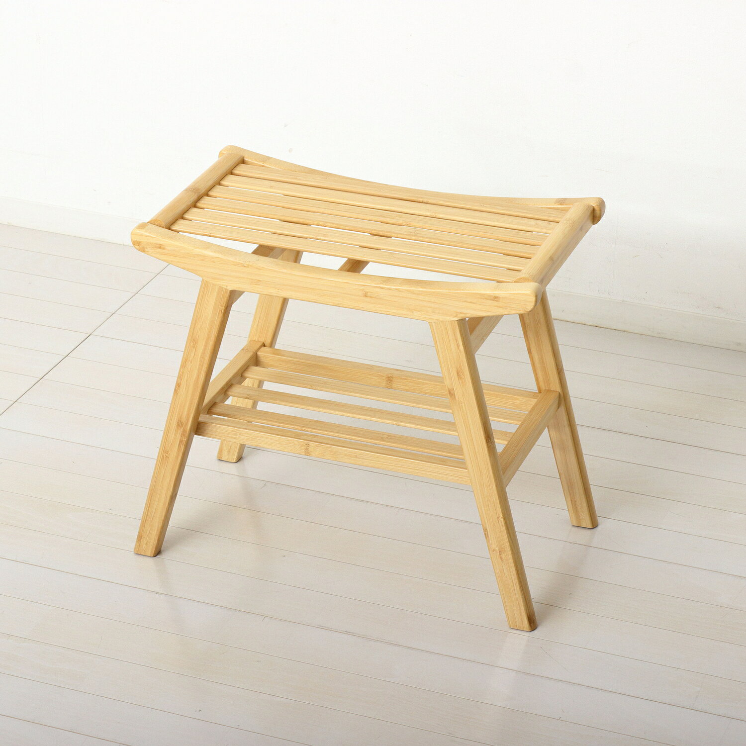 スツール ナチュラル ブラウン 幅49 インテリア 天然木 Bamboo