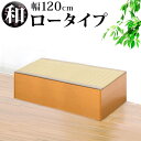 【期間限定ポイント2倍】 畳収納 横幅120cm ロータイプ ナチュラル ブラウン PP樹脂製畳 藤香 高床式畳収納 和風 たたみ 収納ボックス 掘りごたつ座敷...
