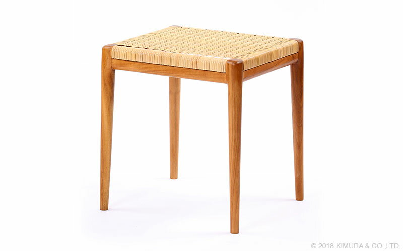 スツール 無垢 チーク ラタン 椅子 座れる 高さ43 木製 ミニ 四角 北欧 キッチン おしゃれ 木 アンティーク アンティーク調 イス チェア オットマン 子供 子ども スリム 背もたれ無し 背もたれなし 高さ43cm 玄関 座面高