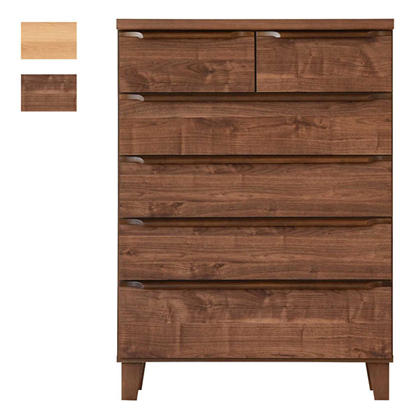 洋服タンス 完成品 幅80cm 5段 ハイチェスト 脚付き 洋服 収納 チェスト タンス 衣類収納チェスト 引き出し ナチュラル 大容量収納 分類収納 北欧 カジュアル シンプル おしゃれ 大川家具 国産(3)