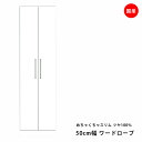 ワードローブ スリム 完成品 幅50cm ハンガーラック ホワイト 鏡面 国産 おしゃれ クローゼット コートハンガー 服吊り ロッカー 洋服 衣類 開き戸 た...