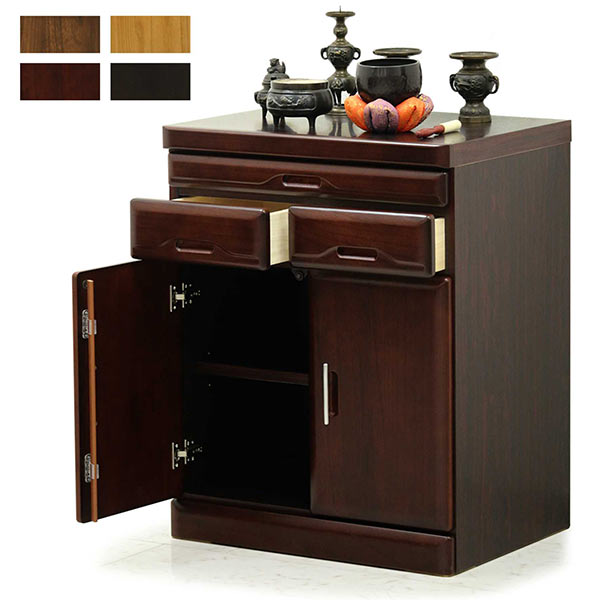 仏壇チェスト 仏壇 仏壇台 仏壇置き モダン仏壇 仏壇下台 チェスト 幅60 桐材 引き出し 開き戸 仏具入れ 和風 スライドテーブル付き 収納 お仏壇 高さ75 国産 日本製 完成品