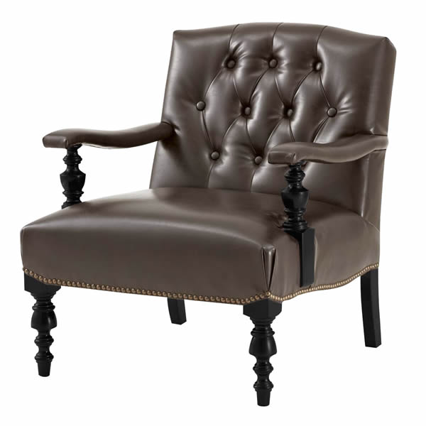 アームチェア 一人掛け椅子 王様椅子 ボンデッドレザー アンティーク どっしり 天然木ラバーウッド ウィービングベルト 完成品