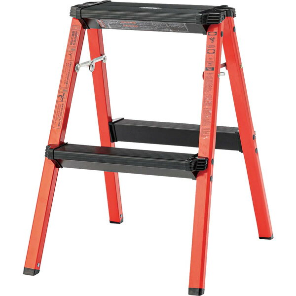 カラー　ブルー　レッド　イエロー　ステップスツール　2段　ステップ台　踏み台　折りたたみ　おしゃ..