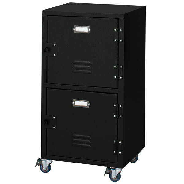 チェスト　2段　チェスト2D　オフィスチェスト　デスク袖　ロッカー風　ネームプレート　ルーバーカッ..