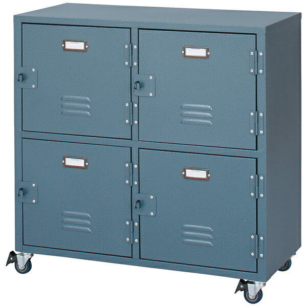 チェスト　4段　チェスト4D　オフィスチェスト　デスク袖　ロッカー風　ネームプレート　ルーバーカッ..