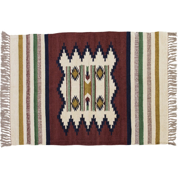 COTTON　MAT　コットンマット　90×130cm　ラグ　敷物　アクセントラグ　インド産　長方形