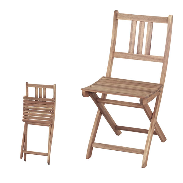 ガーデンチェア　折りたたみチェア　アウトドア　パーティー　バーベキュー　天然木アカシア　オイル仕..