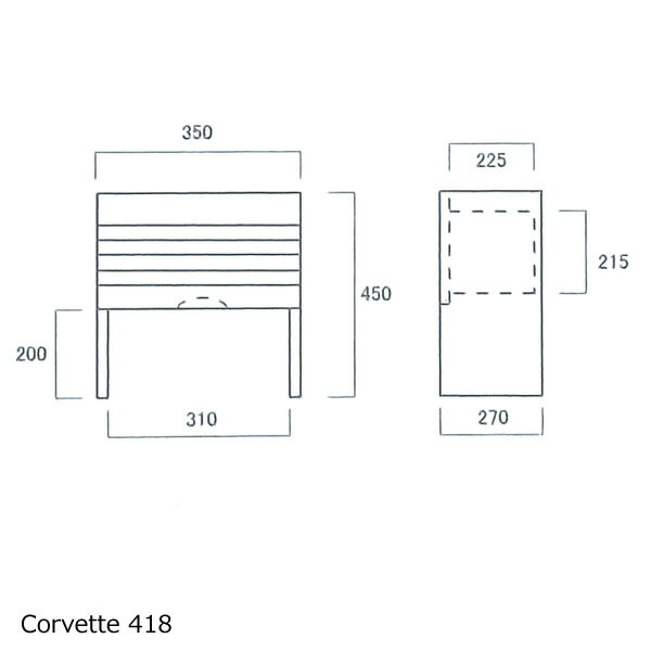 ★Corvette/コルベット★ ナイトテーブル サイドテーブル カバ材 ウレタン塗装 [2]