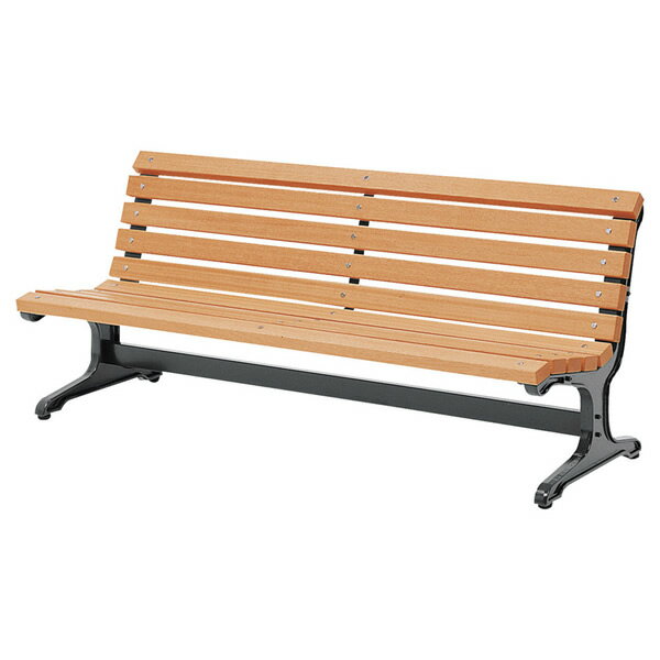 *業務用　ベンチ19号B　180cm幅　長椅子　背付　肘無　背・座部： 天然木（ニャトー材）・防腐処理　肘..