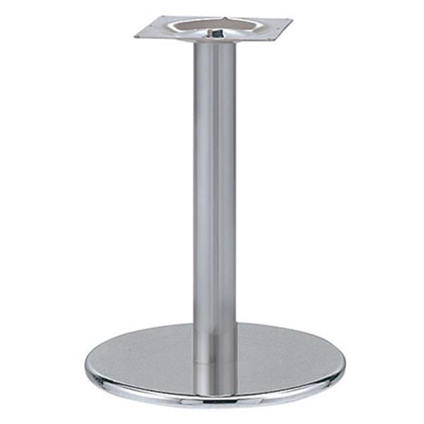 *業務用TABLE LEGシリーズ　丸ベースタイプ　BR-5　スチール丸ベース・黒塗装・シルバー塗装（ボルト方..