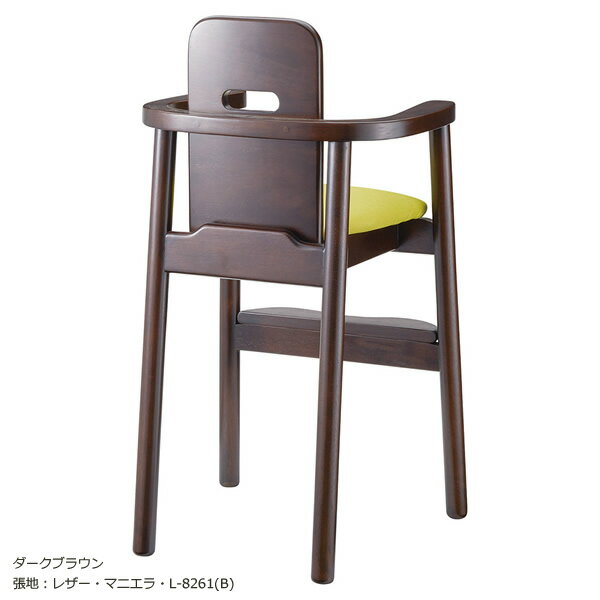 業務用　WOODENシリーズ　チェア　ダイニングチェア　子供椅子6号　ナチュラル　ダークブラウン　天然木ゴム材　天然木ゴム積層合板　スタッキング3脚まで【表示価格は既製品】