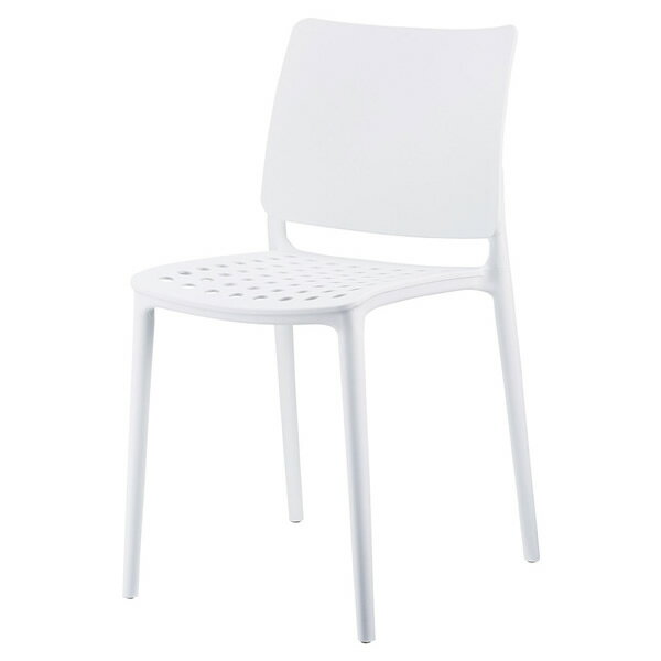 *業務用　チェア　メッシーナ　ダイニングチェア　シングルチェア　主材： ポリプロピレン樹脂一体成型品　機能： スタッキング可能（3脚まで）　既製品　屋内外対応品