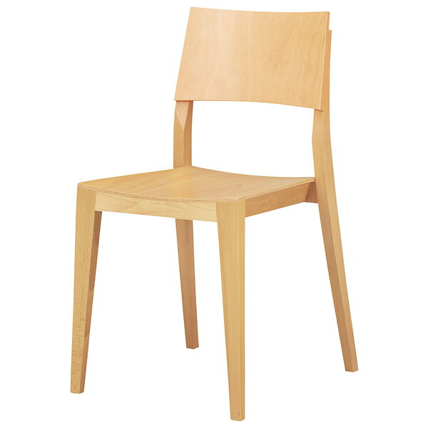 Rakuten - 業務用　WOODENシリーズ　チェア　ダイニングチェア　パラロッカ　ナチュラル　ダークブラウン　天然木ブナ材　スタッキング可能（4脚まで）　既製品