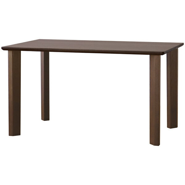 ダイニングテーブル　食卓机　幅135cm　4本脚　オーク材　ナチュラル　ブラウン　組立品