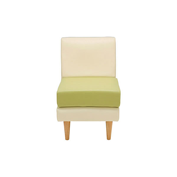 ★1Pアームレス　1Pソファ　肘無椅子　オットマン　コーラス　スーパーソフトレザー(12色)　布張/ファースト(7色)（天然木・合板）鋼製Sバネ　ウレタンフォーム　日本製　F☆☆☆☆　JAS規格最高ランク　木脚付■ご注意■→こちらは1Pアームレスの価格です