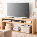 テレビボード Fonde ローボード 150cm幅 シンプル 合成樹脂化粧合板(PVC)ナチュラル ブラウン 組立式(3)