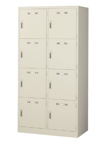 ロッカー 8人用 2列4段 更衣ロッカー スチールロッカー 完成品 セイコー(SEIKO)製:SLKシリーズ 送料無料 W900xD515xH1790 SLK-8W 新品 オフィス家具 鍵付