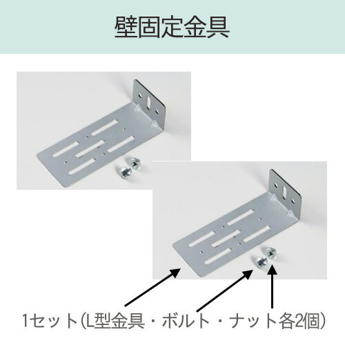 壁固定金具 1セット L型金具・ボルト・ナット各2個 耐震 壁固定 転倒防止 地震対策 固定設置 オフィス..